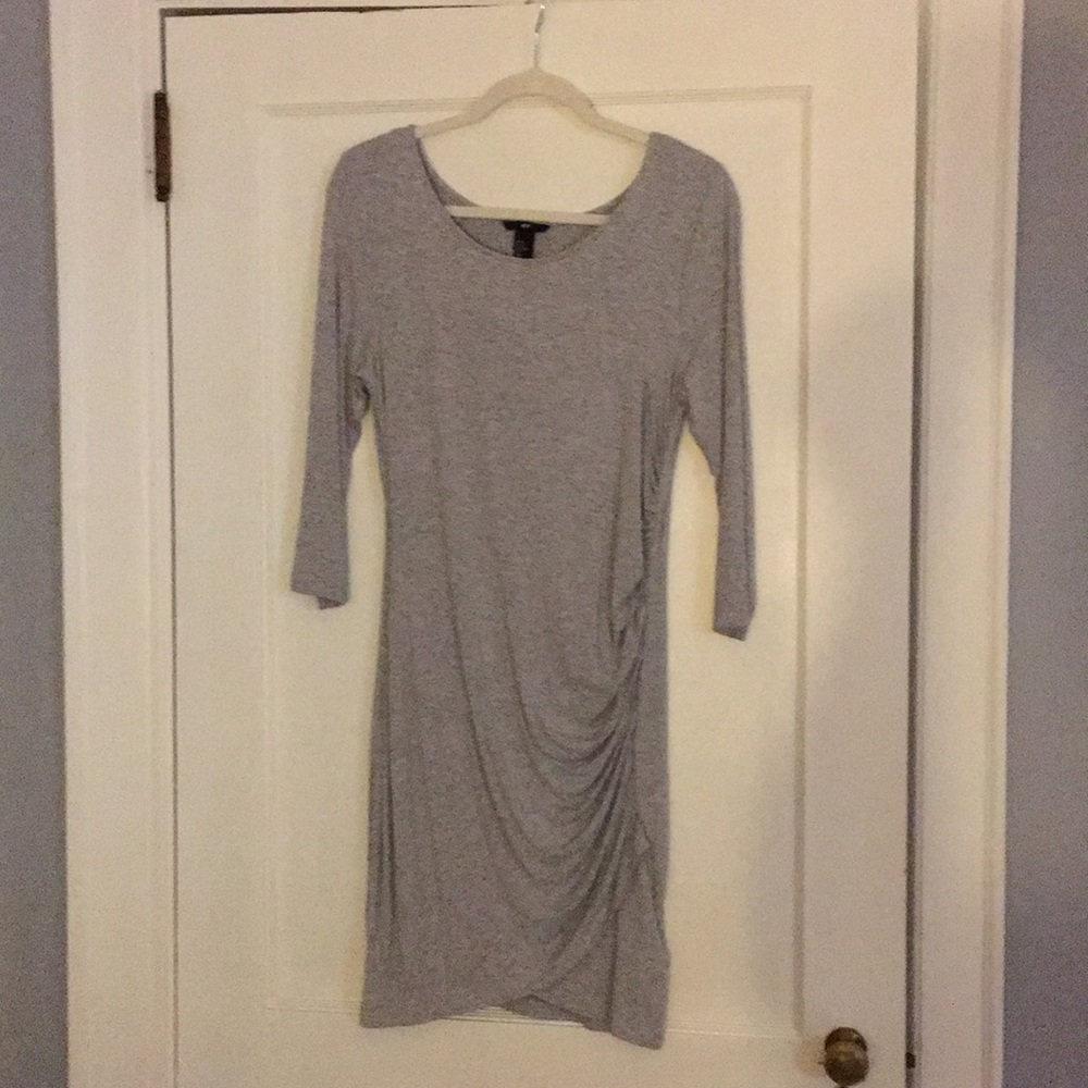 H&M soft grey jersey dress in size Medium